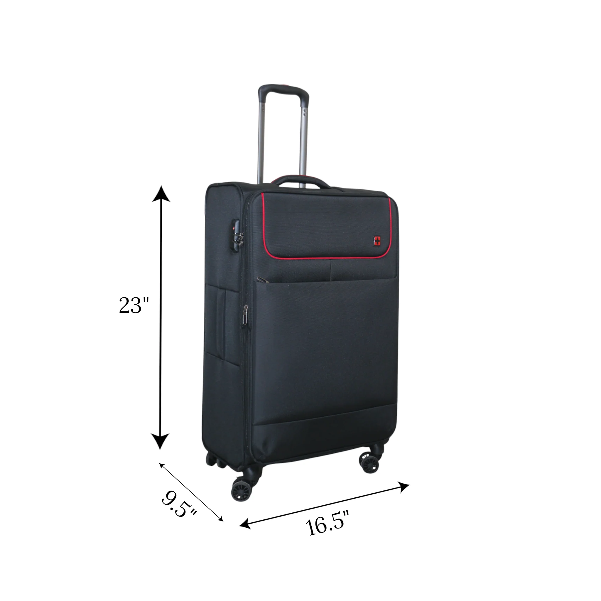 travel bag 24" black china 24357 - Image 2