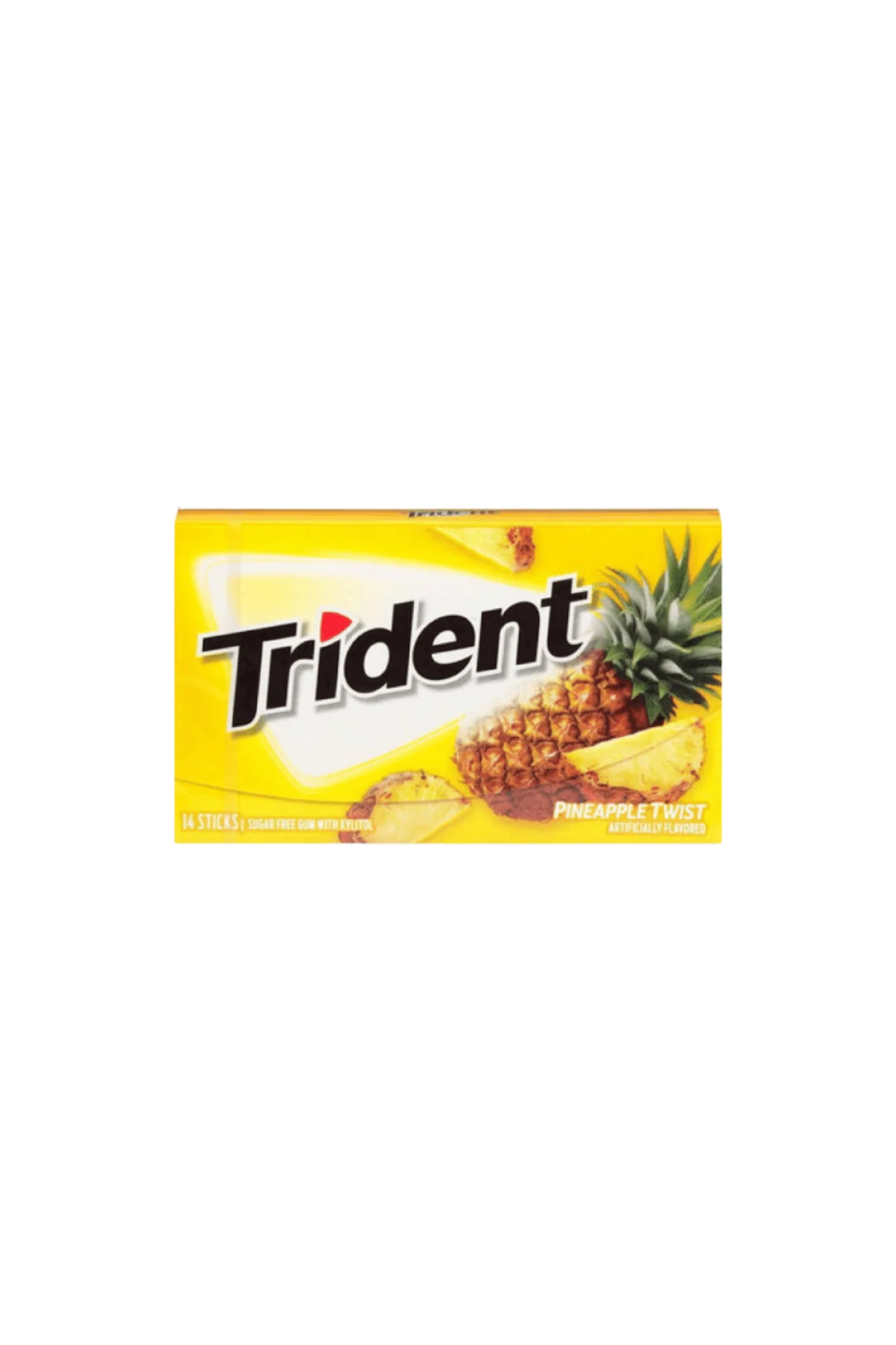 trident gum pineapple 14 sticks sugar free 26.6g usa