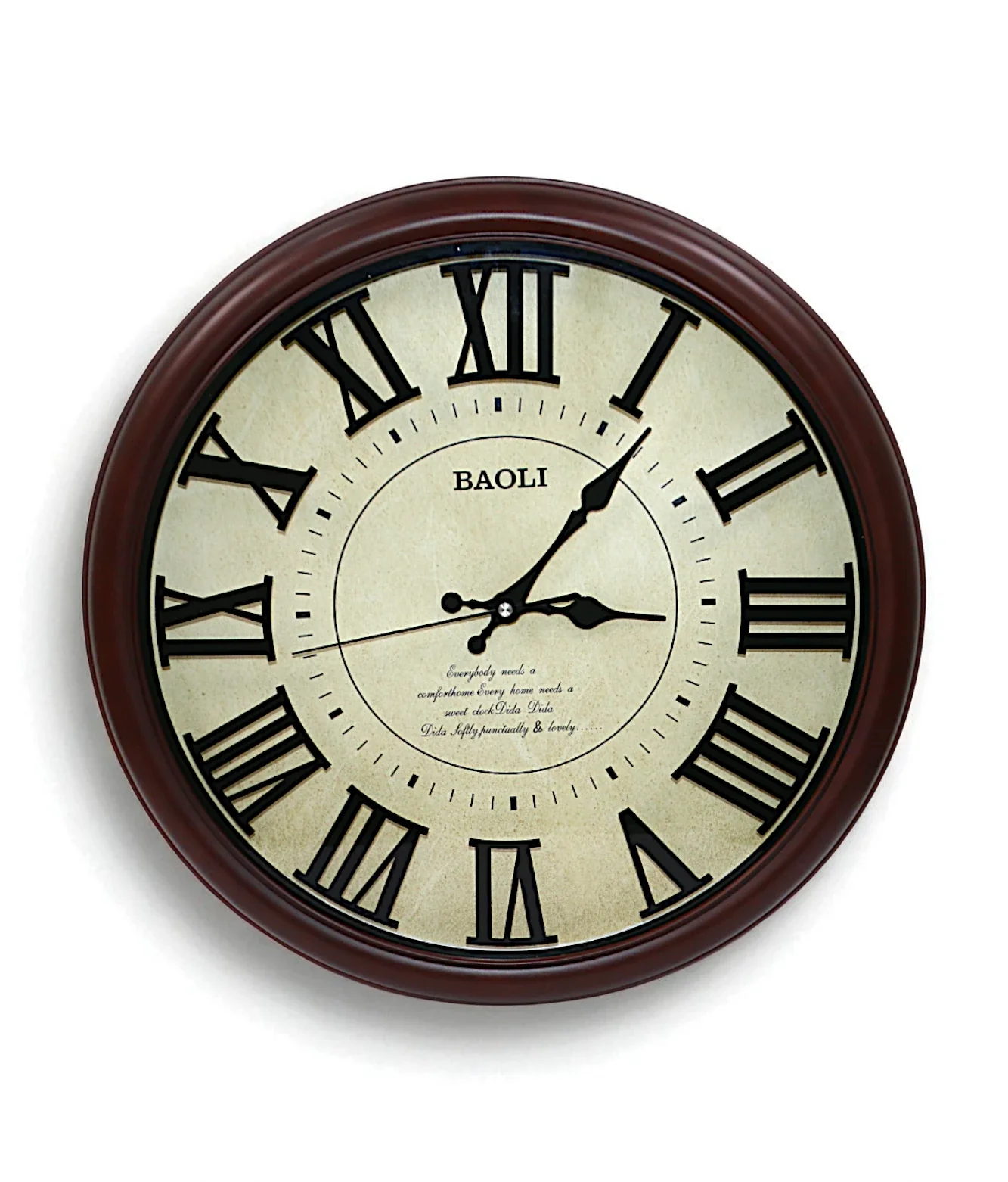 wall clock dark oak china