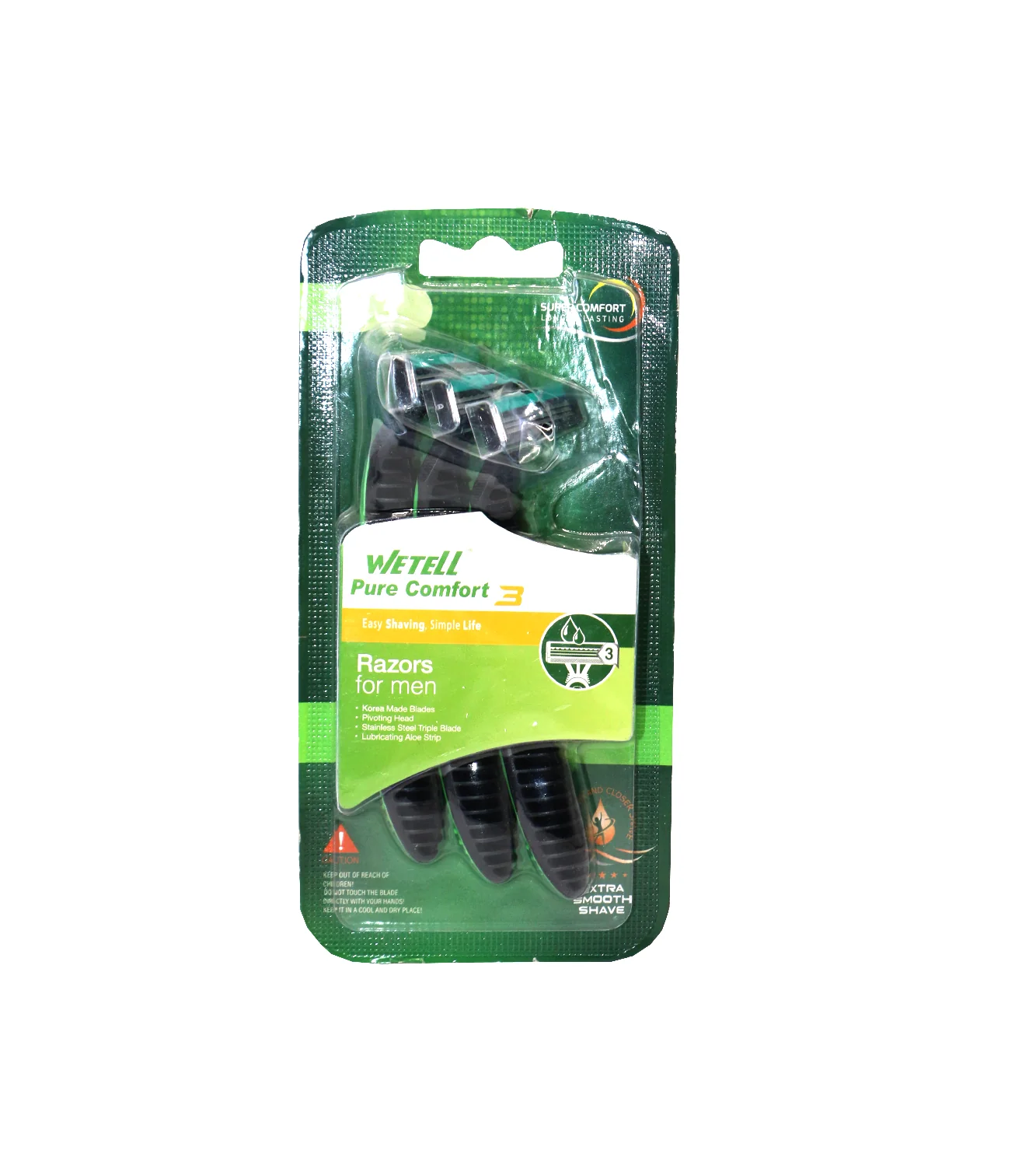 wetell pure razor for men 3pc