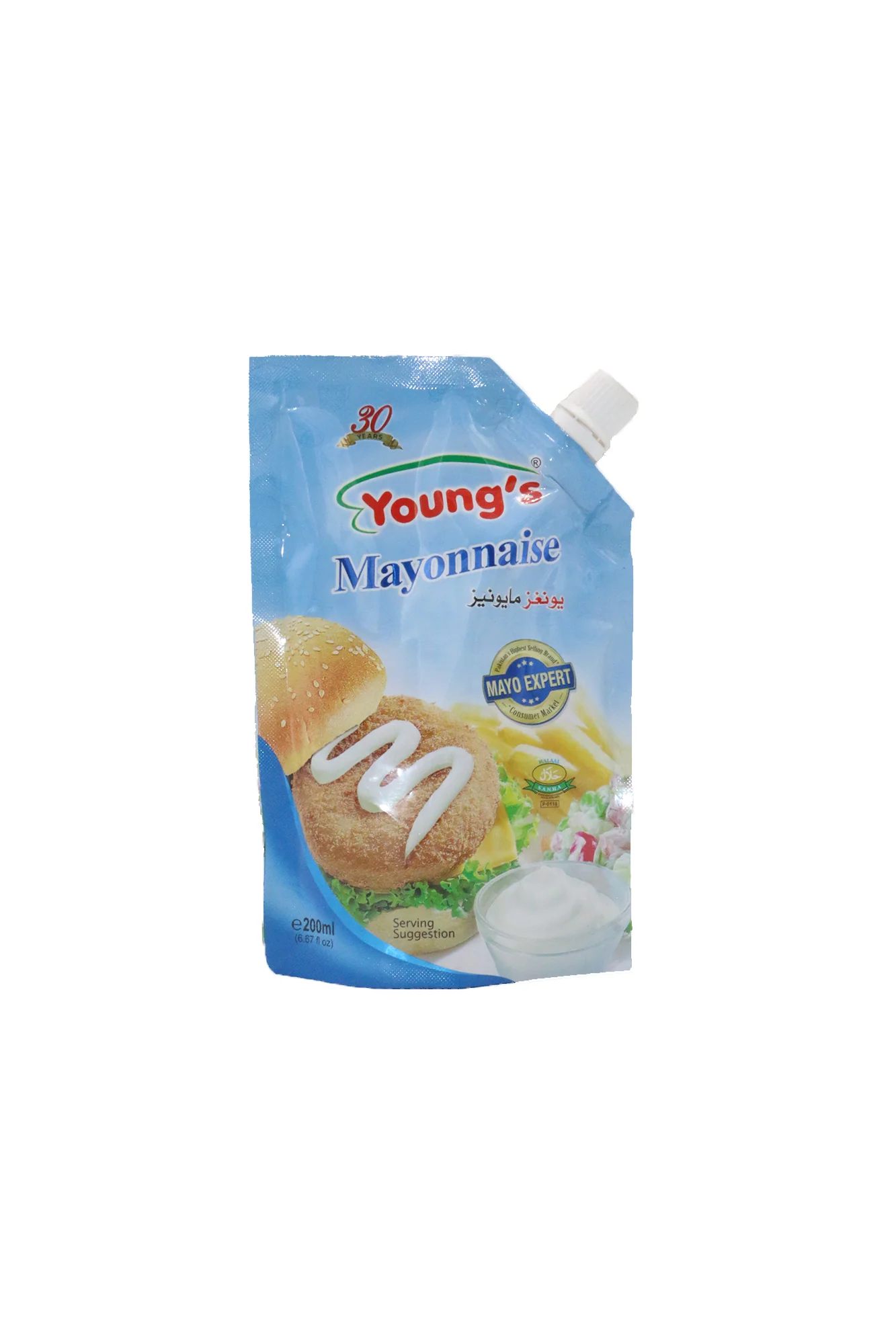 youngs mayonnaise pouch 200ml