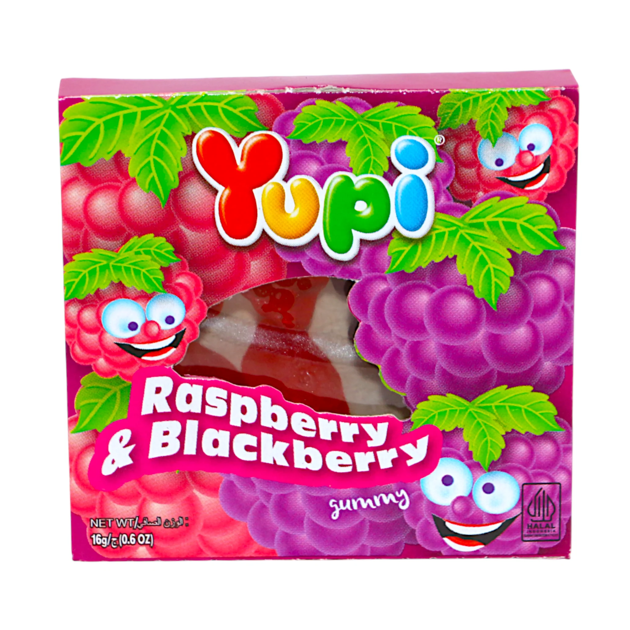 yupi jelly raspberry & blackberry 16g indonesia